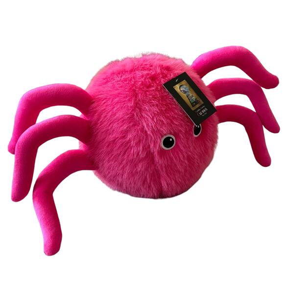 Cynthia Rowley PINK SPIDER Pillow Faux Fur Halloween Decor NEW - Picture 3 of 10